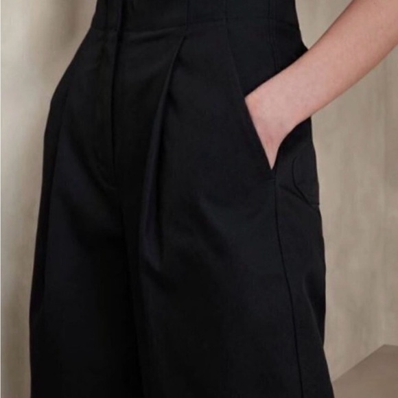 Banana Republic Wide Leg Black Cropped Pants - Picture 3 of 14